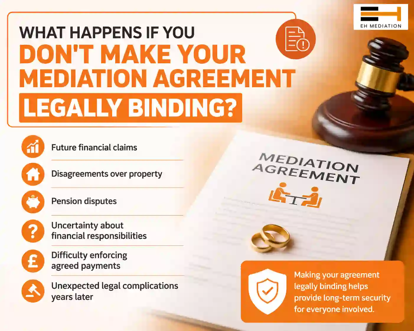 What Happens If You Don't Make Your Mediation Agreement Legally Binding Stroud?